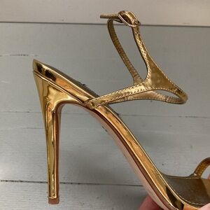 Nine West Shiny Gold Heels